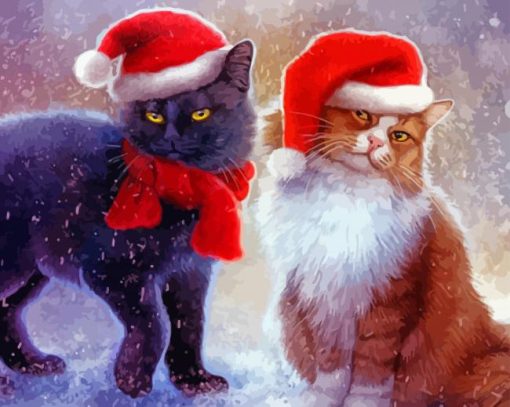 Xmas Cats Diamond Painting