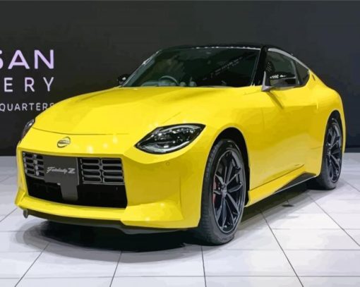 Yellow Nissan Z Diamond Painting