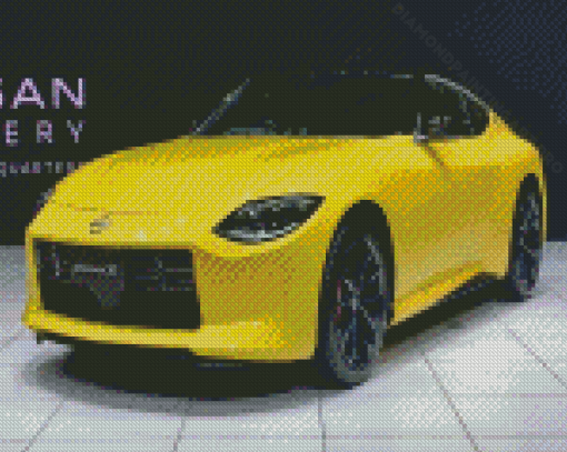 Yellow Nissan Z Diamond Painting