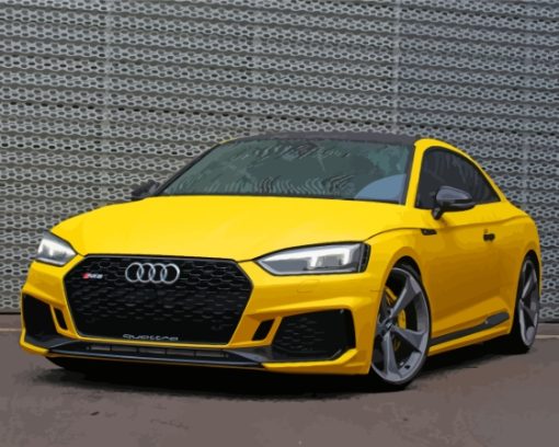 Yellow Audi Rs5 Diamond Painting