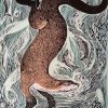 Abstract Otter And Fish Diamond Painting