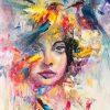 Abstract Woman Bird Diamond Painting