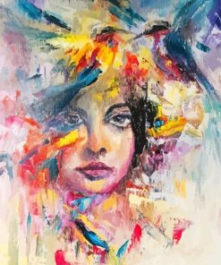 Abstract Woman Bird Diamond Painting