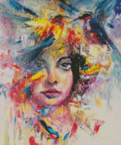 Abstract Woman Bird Diamond Painting