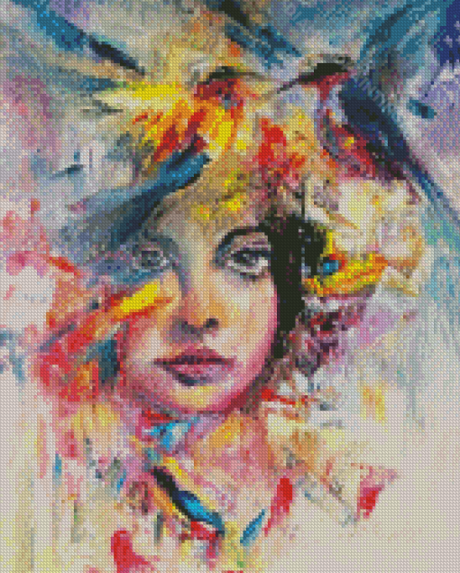 Abstract Woman Bird Diamond Painting