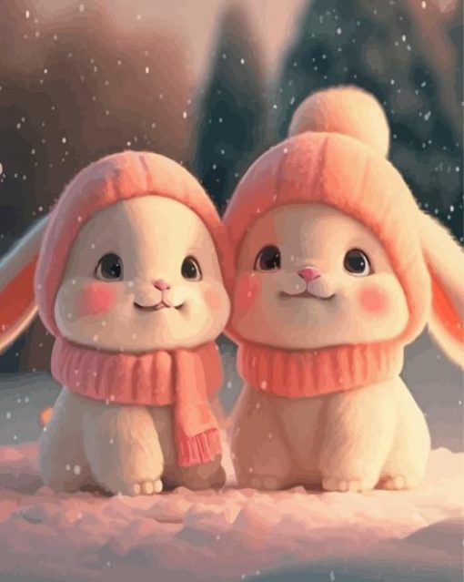 Adorable Bunnies Diamond Painting