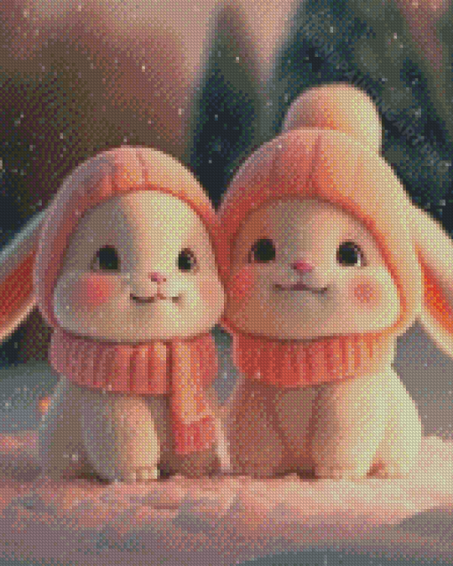 Adorable Bunnies Diamond Painting