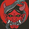 Aesthetic Japanese Oni Diamond Painting