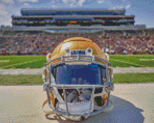 Aesthetic Notre Dame Football Helmet Diamond Painting