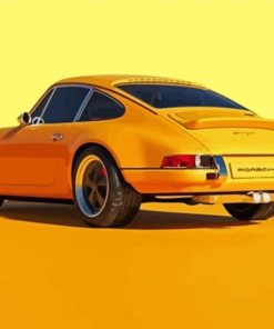 Aesthetic Yellow Porsche Diamond Painting