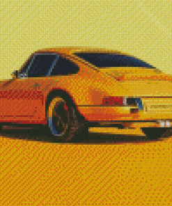 Aesthetic Yellow Porsche Diamond Painting