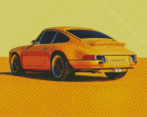 Aesthetic Yellow Porsche Diamond Painting