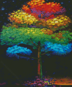 Aesthetic Colorful Tree Diamond Painting