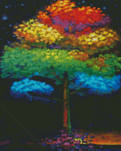 Aesthetic Colorful Tree Diamond Painting