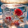 Aesthetic Frozen Roses Diamond Painting