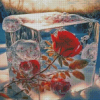 Aesthetic Frozen Roses Diamond Painting