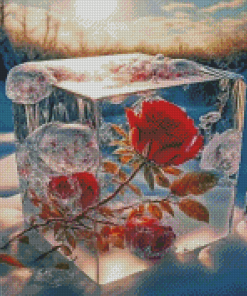 Aesthetic Frozen Roses Diamond Painting