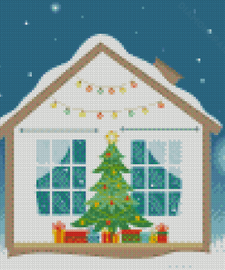 Aesthetic Night Snowfall Diamond Painting