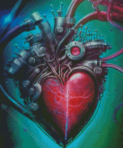 Aesthetic Steampunk Heart Diamond Painting