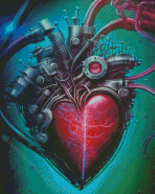 Aesthetic Steampunk Heart Diamond Painting