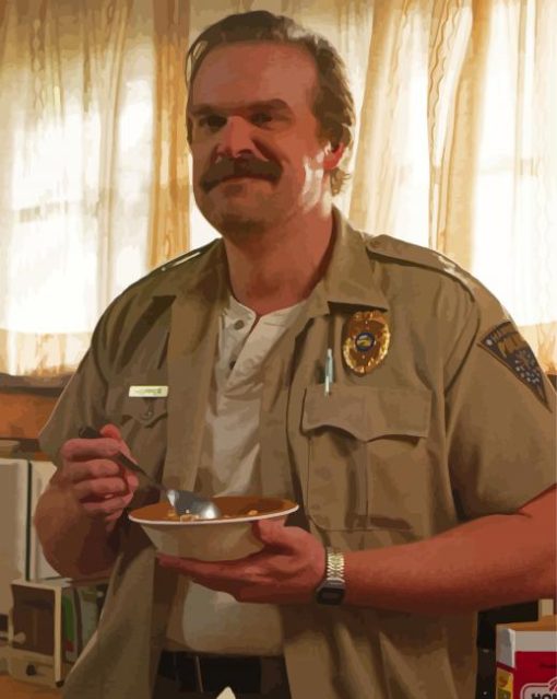 Aesthetic Stranger Things Hopper Diamond Painting