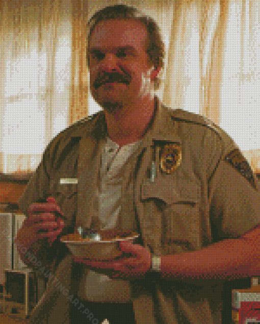 Aesthetic Stranger Things Hopper Diamond Painting