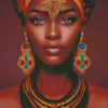 African Lady Diamond Painting