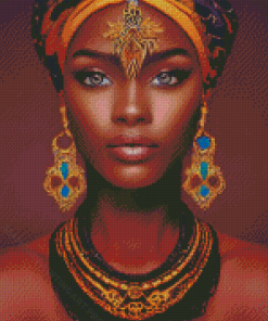 African Lady Diamond Painting