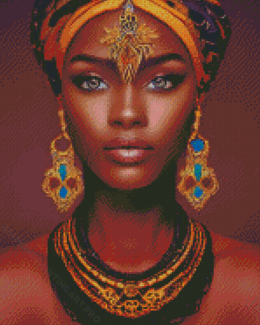 African Lady Diamond Painting