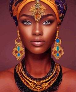 African Lady Diamond Painting