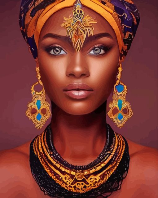 African Lady Diamond Painting