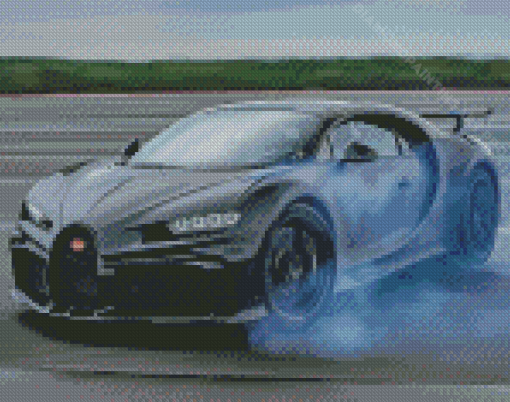 Black Bugatti Chiron Diamond Painting