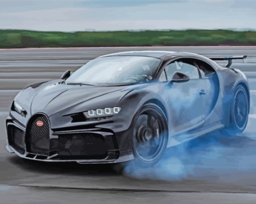 Black Bugatti Chiron Diamond Painting