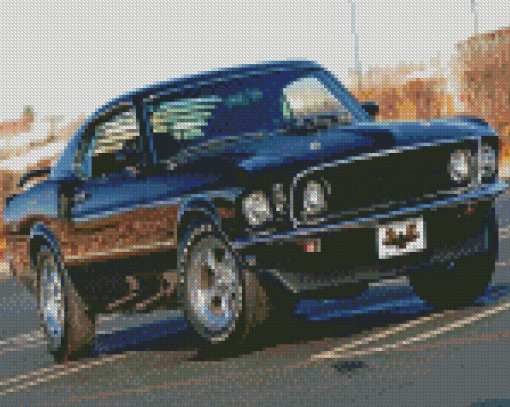 Black Mustang Mach 1 Diamond Painting