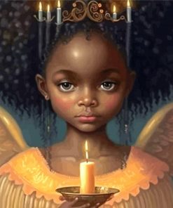 Black Angel Girl Diamond Painting