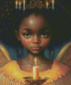 Black Angel Girl Diamond Painting