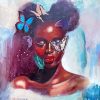 Black Woman Butterfly Diamond Painting