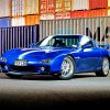 Blue Mazda Rx7 Diamond Painting