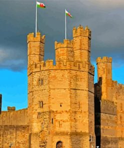 Carnarvon Castle Wales Diamond Painting