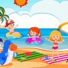 Children At The Beach On Summer Holiday Diamond Painting