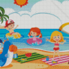 Children At The Beach On Summer Holiday Diamond Painting