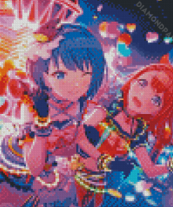 Colorful Stage Girls Characters Diamond Painting