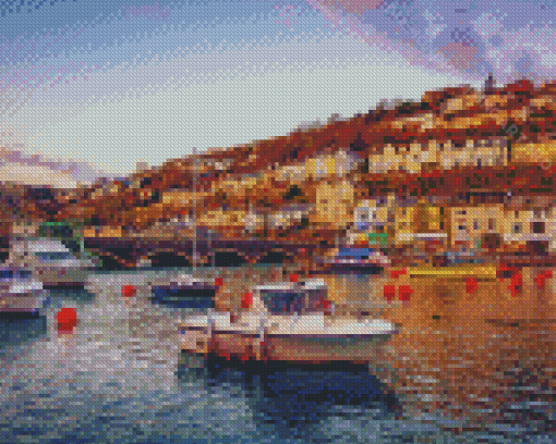 Cornwall Boats England Diamond Painting