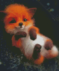 Cute Fox Cub Diamond Painting