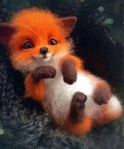 Cute Fox Cub Diamond Painting