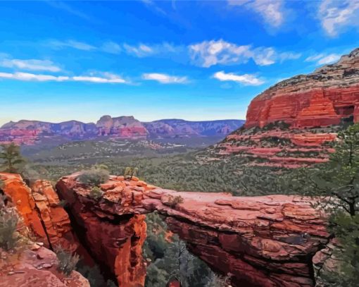 Devils Bridge Landscape Diamond Painting