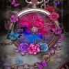 Floral Clock Diamond Painting