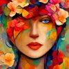 Floral Cubism Lady Diamond Painting