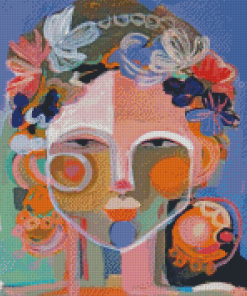 Flowering Woman Head Hayley Mitchell Diamond Painting