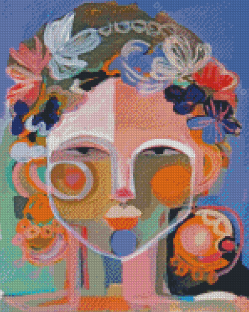 Flowering Woman Head Hayley Mitchell Diamond Painting